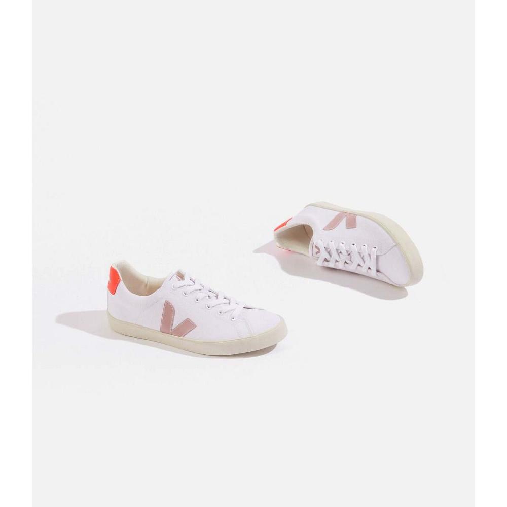 Veja ESPLAR SE CANVAS Tenisky Damske White/Orange | SK 605YXF